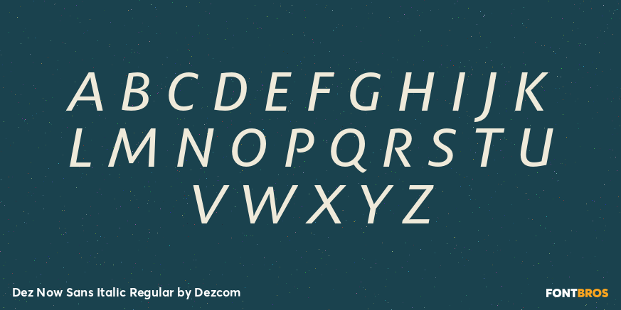 Dez Now Sans Italic Regular Font Poster #2