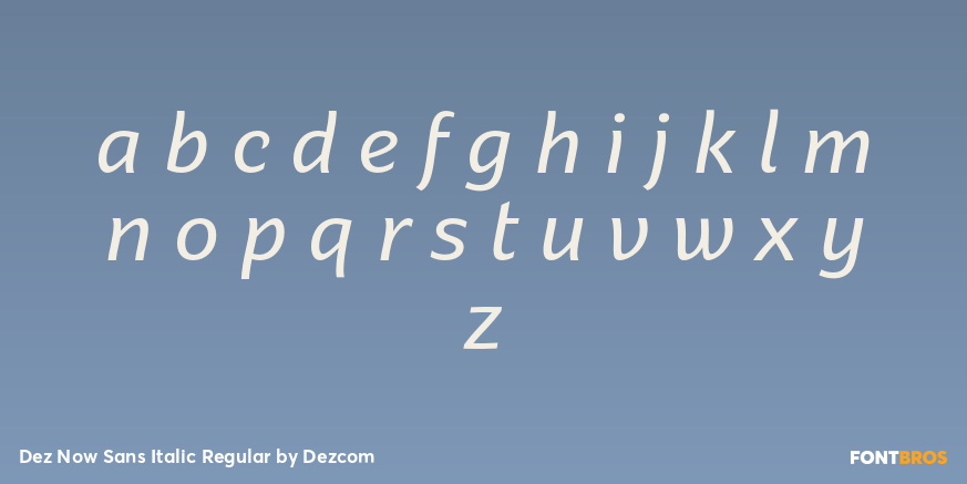 Dez Now Sans Italic Regular Font Poster #3