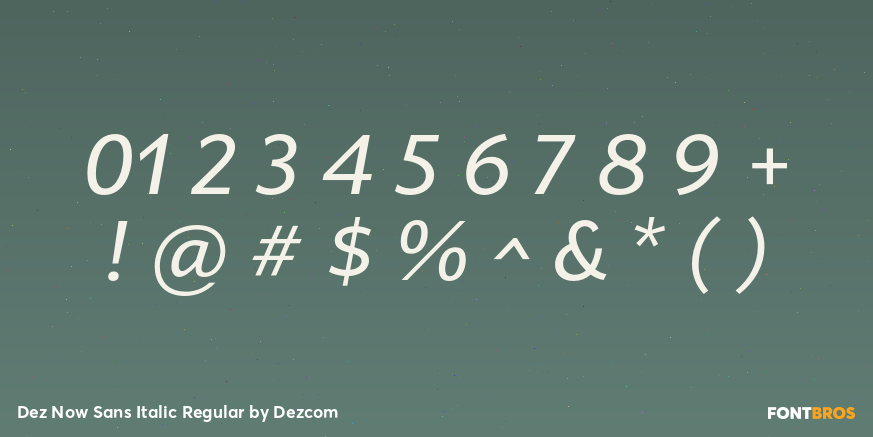Dez Now Sans Italic Regular Font Poster #4