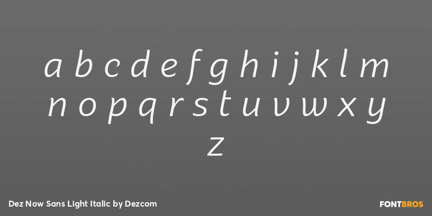 Dez Now Sans Light Italic Font Poster #3