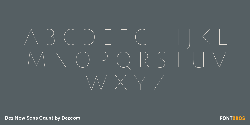 Dez Now Sans Gaunt Font Poster #2