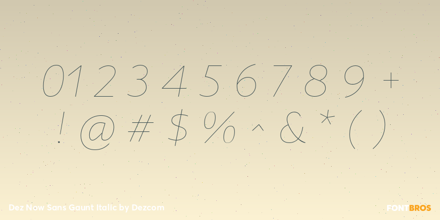 Dez Now Sans Gaunt Italic Font Poster #4