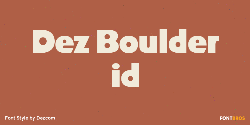 Dez Boulder id Font Poster #1