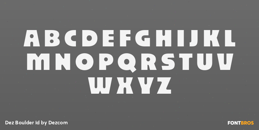 Dez Boulder id Font Poster #2