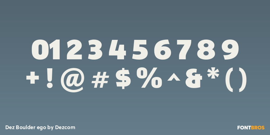 Dez Boulder ego Font Poster #4