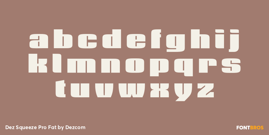 Dez Squeeze Pro Fat Font Poster #1