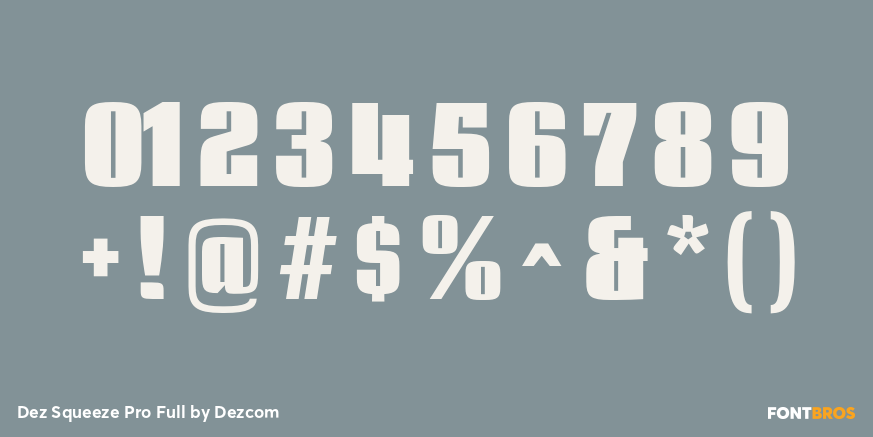 Dez Squeeze Pro Full Font Poster #1