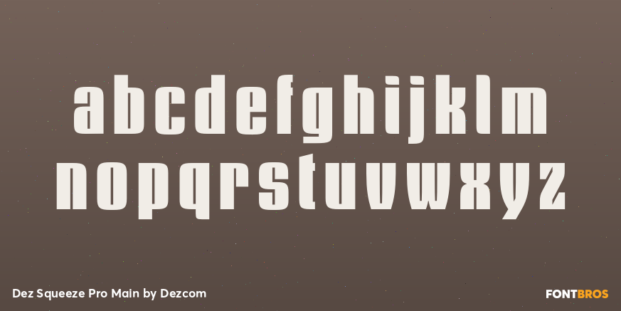 Dez Squeeze Pro Main Font Poster #1