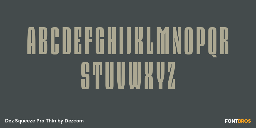 Dez Squeeze Pro Thin Font Poster #2