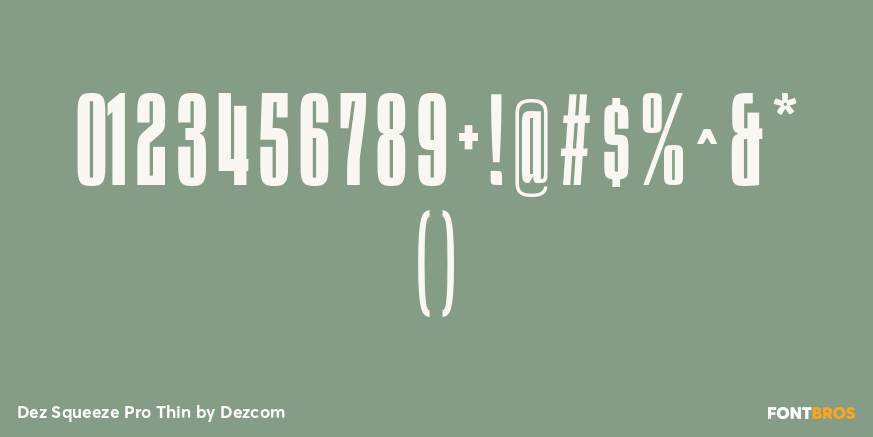 Dez Squeeze Pro Thin Font Poster #4