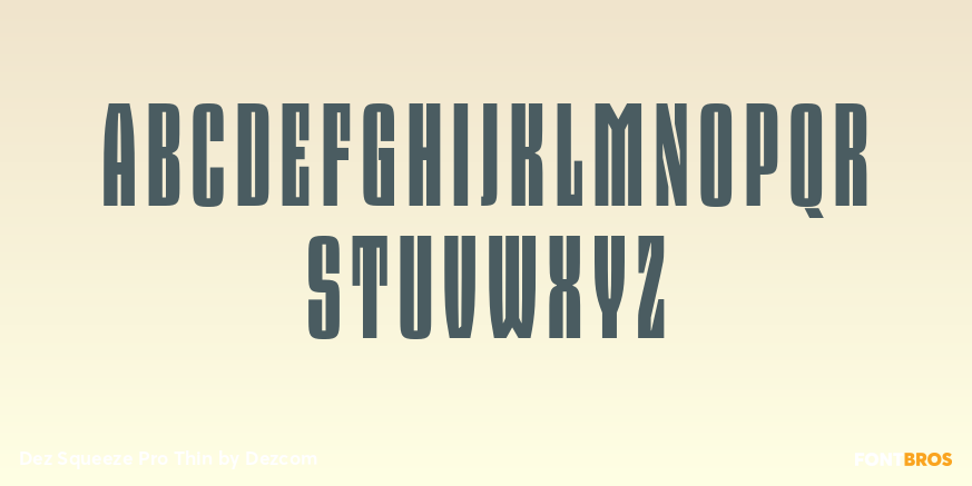 Dez Squeeze Pro Thin Font Poster #1