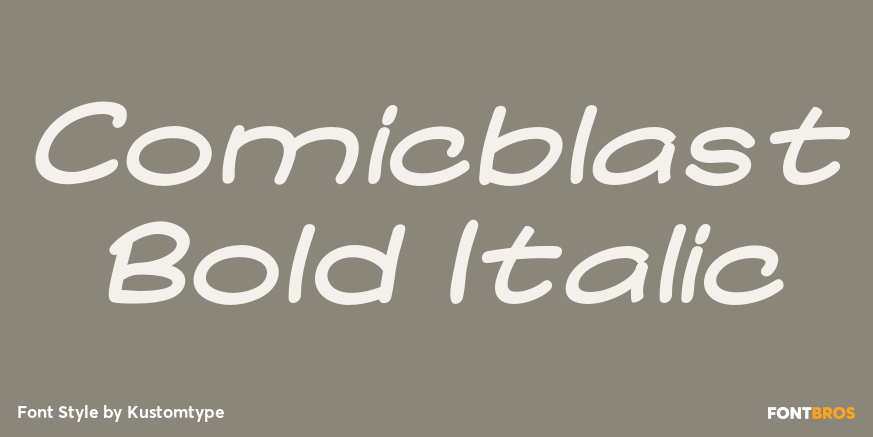 Comicblast Bold Italic Poster