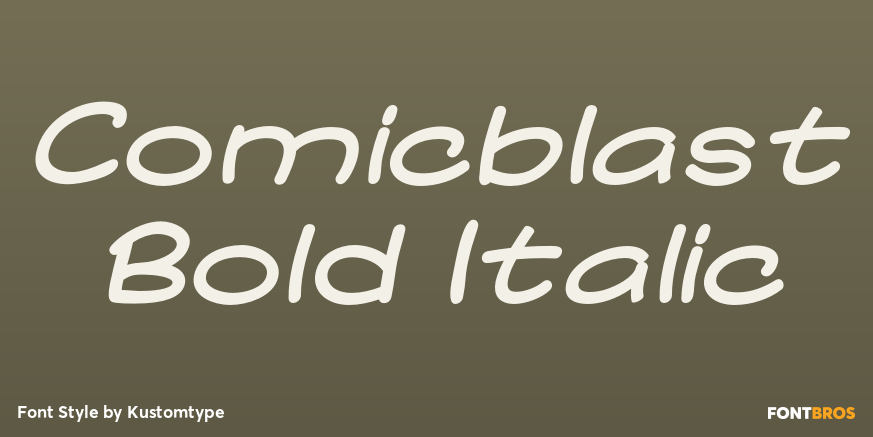 Comicblast Bold Italic Poster