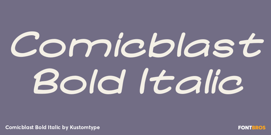 Comicblast Bold Italic Poster