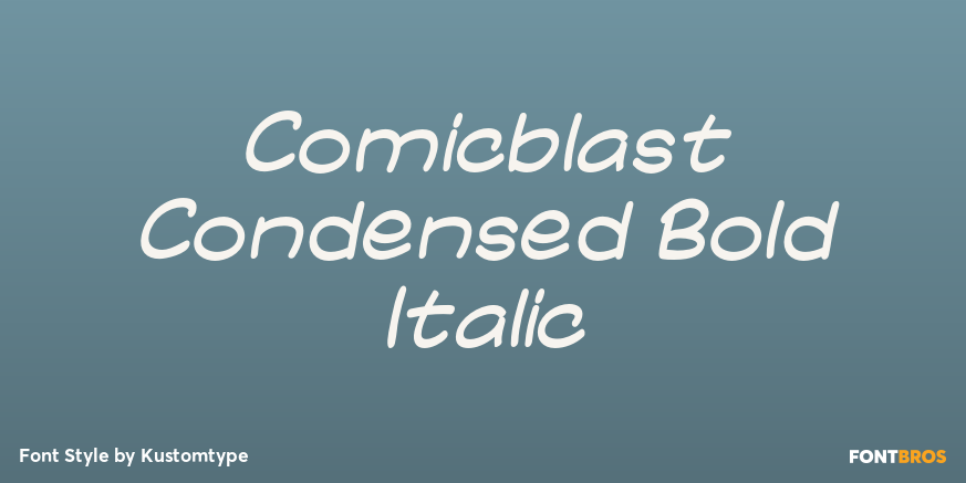 Comicblast Condensed Bold Italic Poster