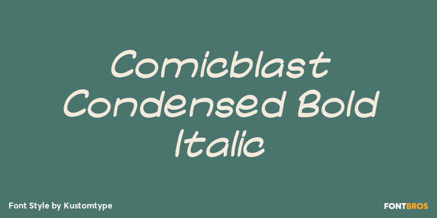 Comicblast Condensed Bold Italic Poster