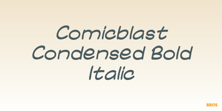 Comicblast Condensed Bold Italic Poster