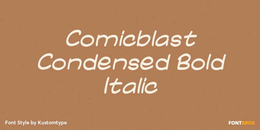 Comicblast Condensed Bold Italic Poster