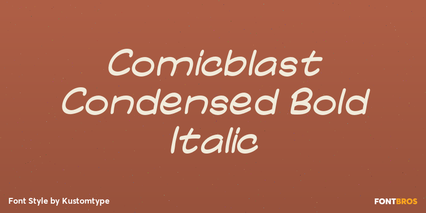 Comicblast Condensed Bold Italic Poster