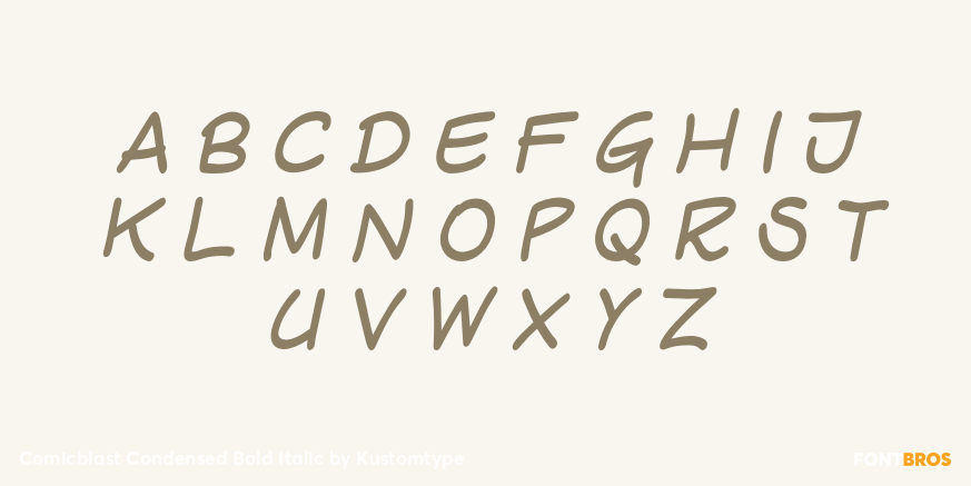 Comicblast Condensed Bold Italic Font Poster #2