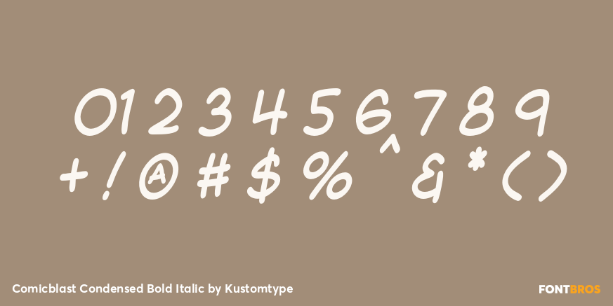Comicblast Condensed Bold Italic Font Poster #4