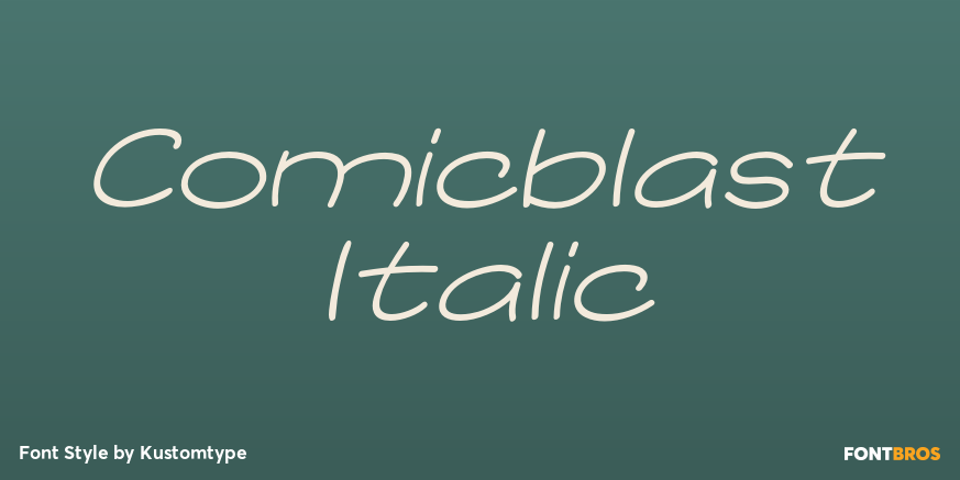 Comicblast Italic Poster