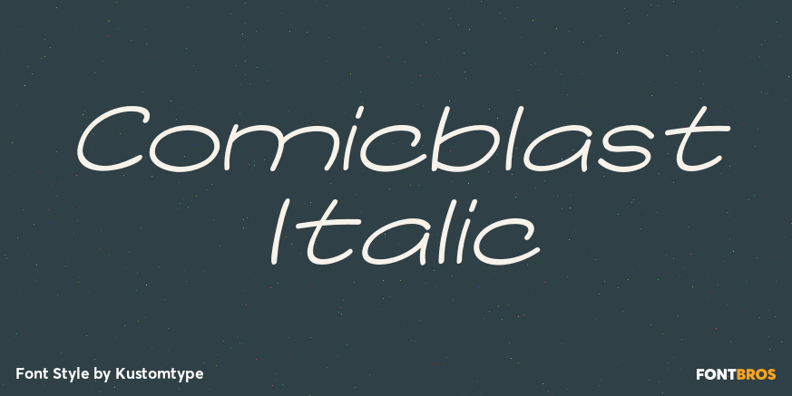 Comicblast Italic Poster