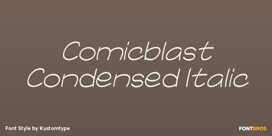 Comicblast Condensed Italic Poster