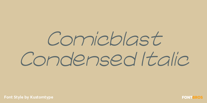 Comicblast Condensed Italic Poster