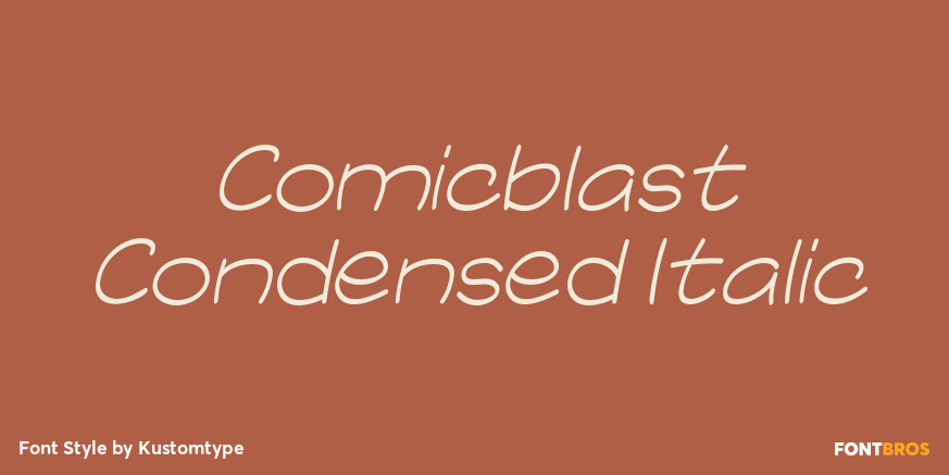 Comicblast Condensed Italic Poster
