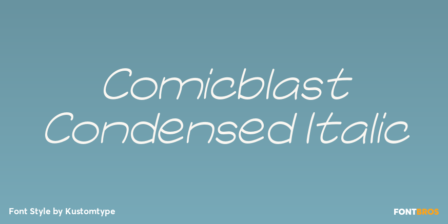 Comicblast Condensed Italic Poster