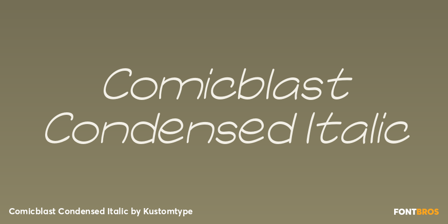 Comicblast Condensed Italic Poster