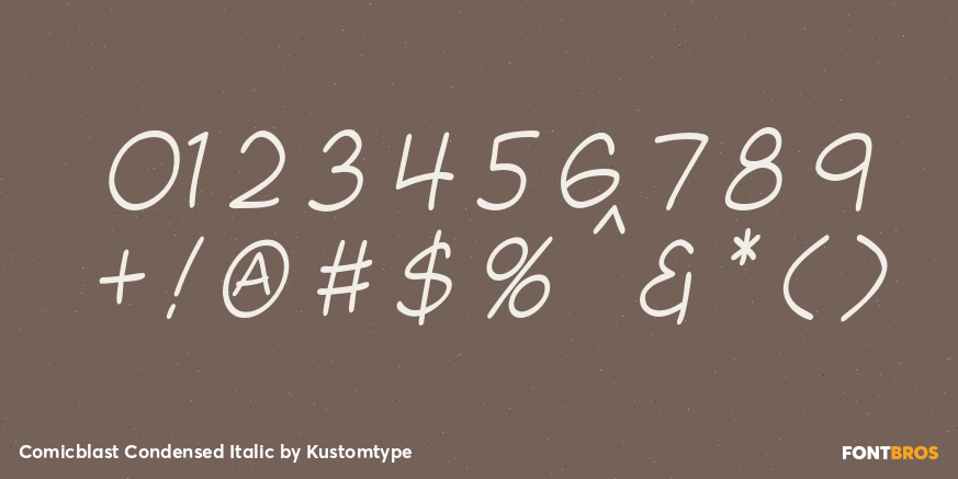 Comicblast Condensed Italic Font Poster #4