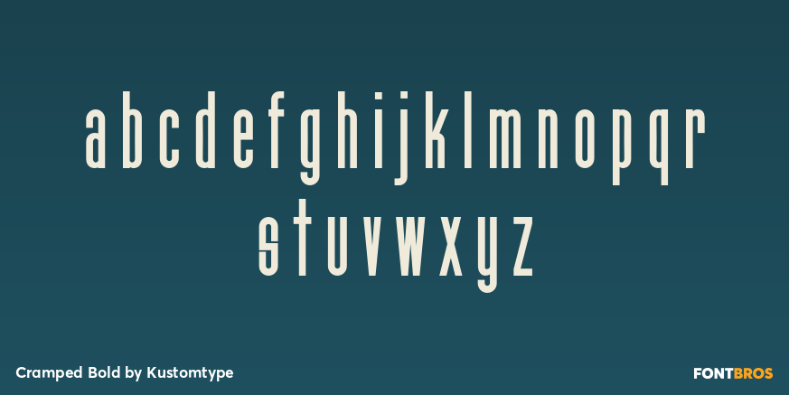 Cramped Bold Font Poster #3