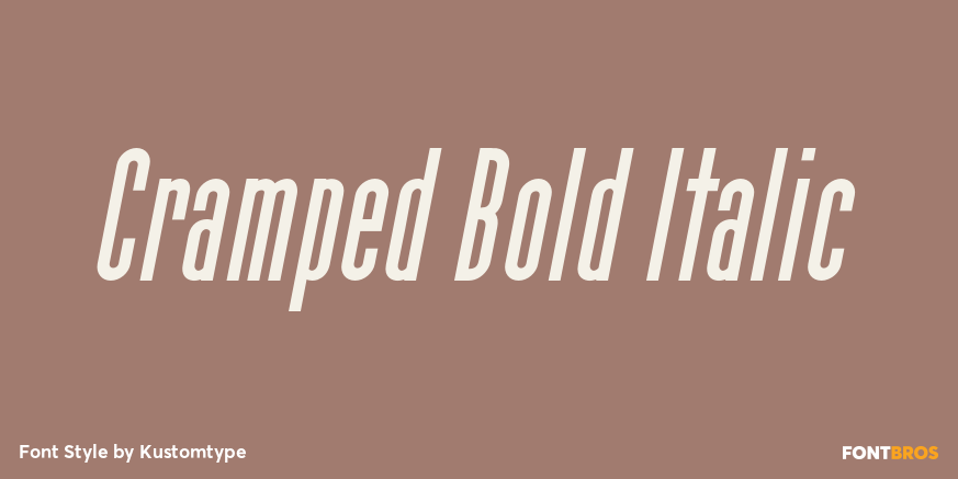 Cramped Bold Italic Poster