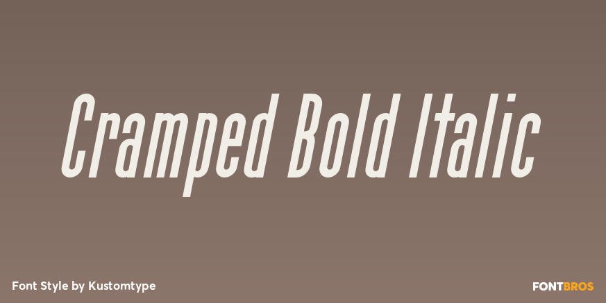 Cramped Bold Italic Poster