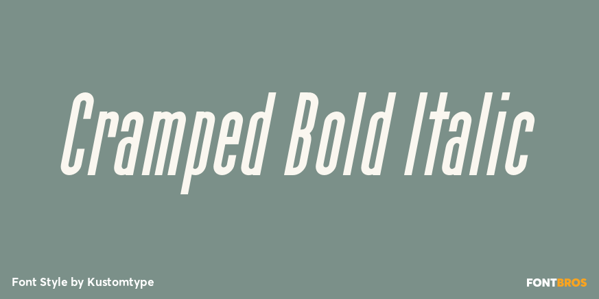 Cramped Bold Italic Poster