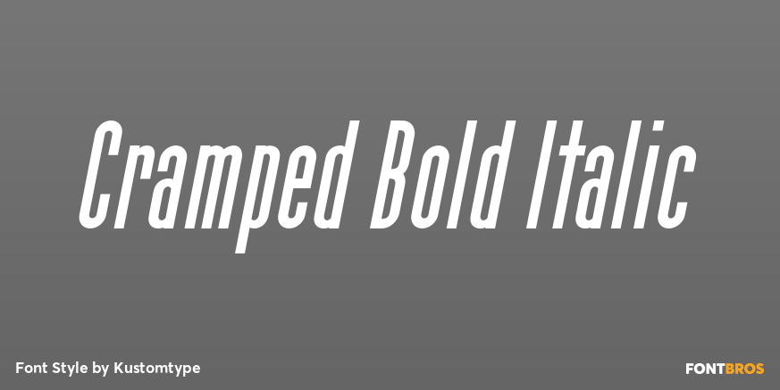 Cramped Bold Italic Poster