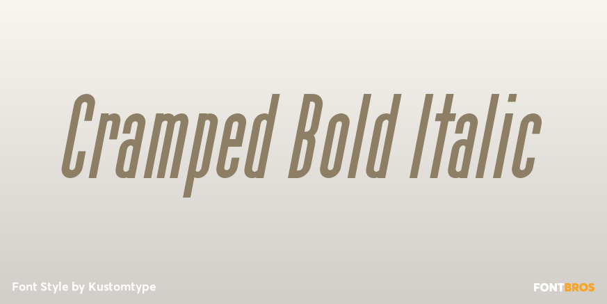 Cramped Bold Italic Poster