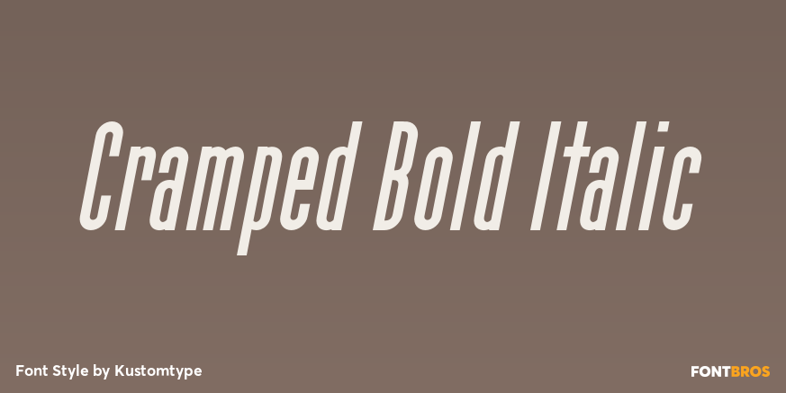 Cramped Bold Italic Poster