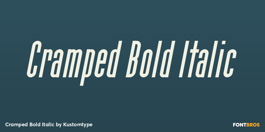 Cramped Bold Italic Poster