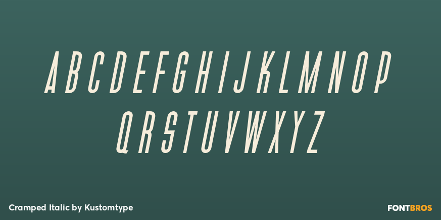 Cramped Italic Font Poster #2