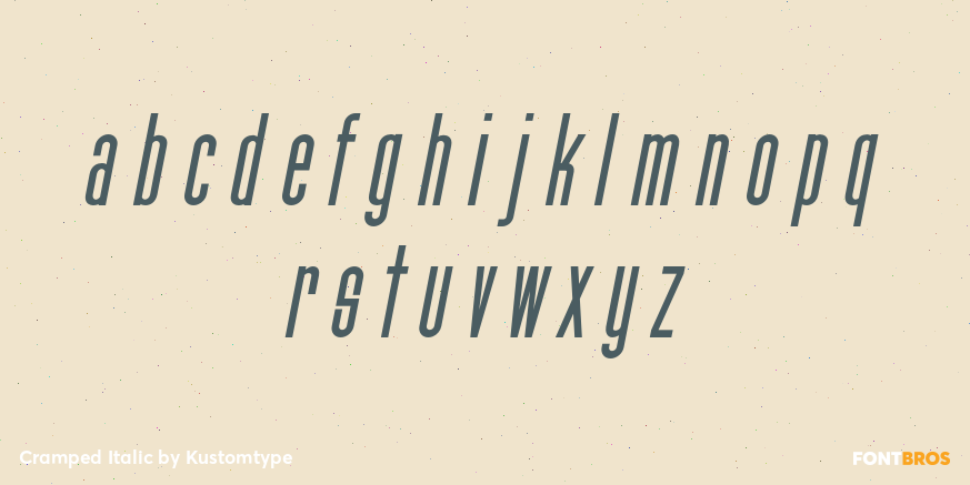 Cramped Italic Font Poster #3
