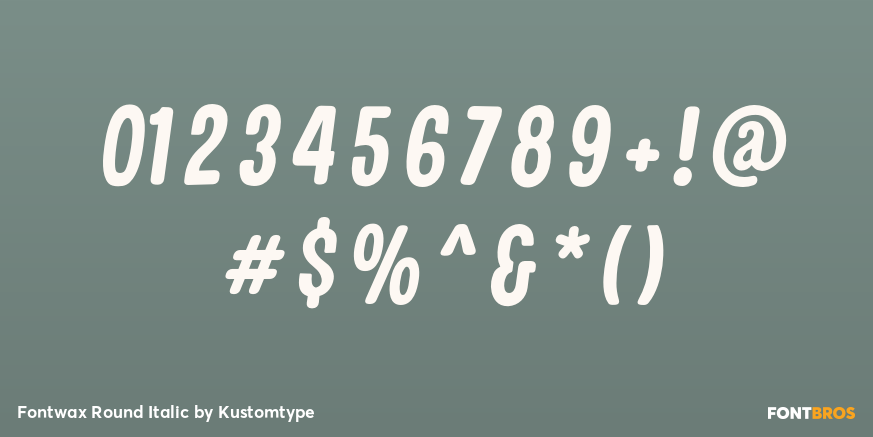 Fontwax Round Italic Font Poster #1