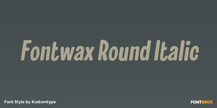 Fontwax Round Italic Poster
