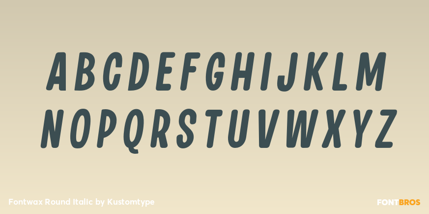 Fontwax Round Italic Font Poster #1
