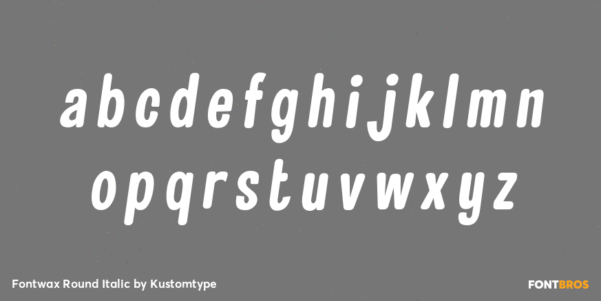 Fontwax Round Italic Font Poster #1