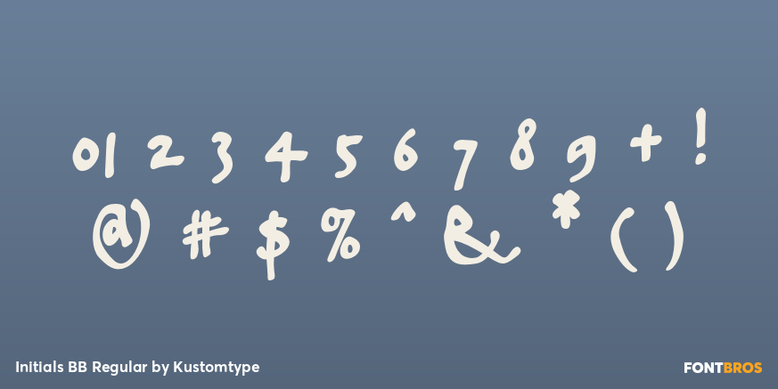 Initials BB Regular Font Poster #1