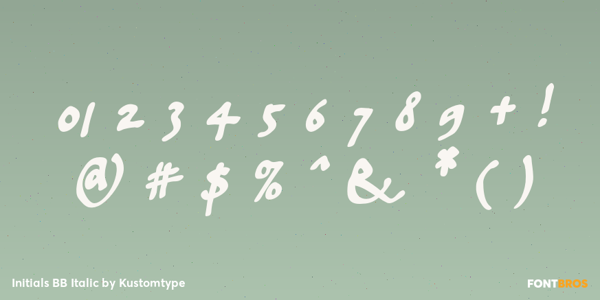 Initials BB Italic Font Poster #4