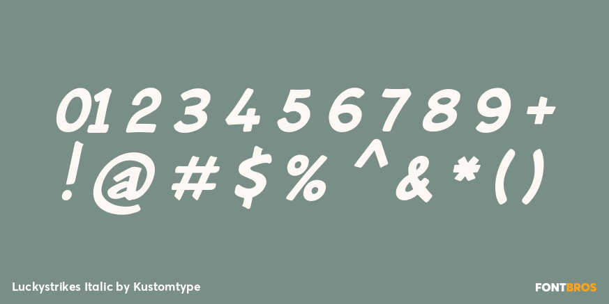 Luckystrikes Italic Font Poster #4